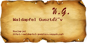 Waldapfel Gusztáv névjegykártya